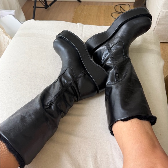 Revolve NWT Brand Paloma Barceló Boots leather flatform boots Two boots in one❤️ - Picture 2 of 11